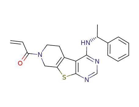 1-(4-[(1R)-1-phenylethyl]amino-5,6,7,8-tetrahydropyrido[4',3':4,5]thieno[2,3-d]pyrimidin-7-yl)-2-propen-1-one