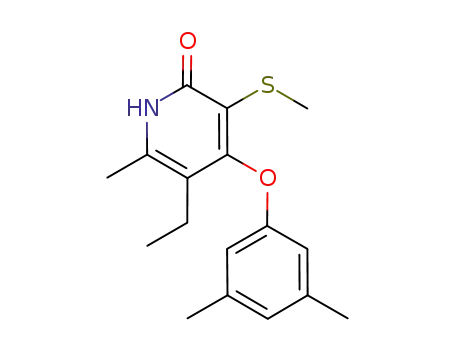 2(1H)-Pyridinone,
4-(3,5-dimethylphenoxy)-5-ethyl-6-methyl-3-(methylthio)-