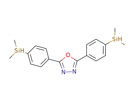 Molecular Structure of 1361989-55-0 (2,5-bis[4-(dimethylsilyl)phenyl]-1,3,4-oxadiazole)