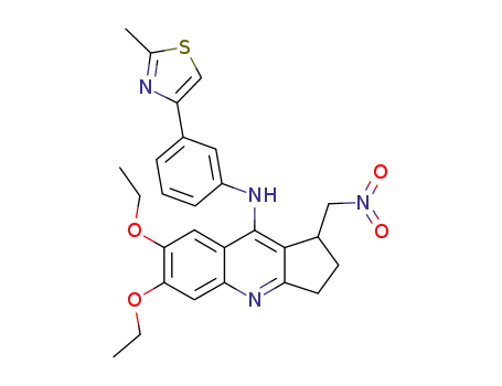 1H-Cyclopenta[b]quinolin-9-amine,
6,7-diethoxy-2,3-dihydro-N-[3-(2-methyl-4-thiazolyl)phenyl]-1-(nitrometh
yl)-