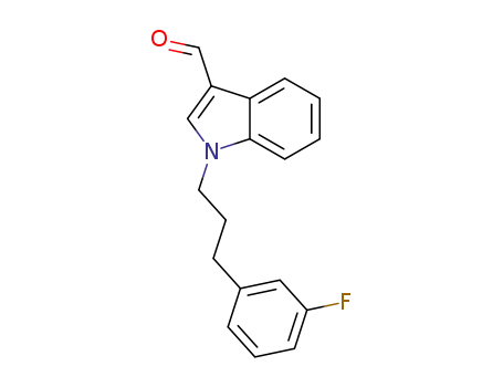 Molecular Structure of 1262643-15-1 (1-[3-(3-fluoro-phenyl)-propyl]-1H-indole-3-carbaldehyde)