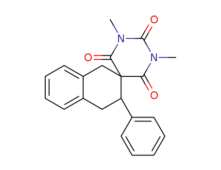Molecular Structure of 1268267-86-2 (1',3'-dimethyl-3-phenyl-3,4-dihydro-1H,1'H-spiro[naphthalene-2,5'-pyrimidine]-2',4',6'(3'H)-trione)