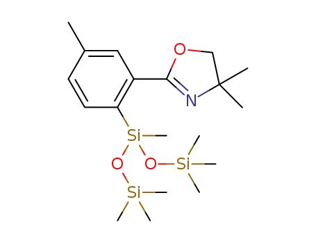 Molecular Structure of 1386451-20-2 (4,4-dimethyl-2-{5-methyl-2-[bis(trimethylsiloxy)(methyl)silyl]phenyl}-4,5-dihydrooxazole)