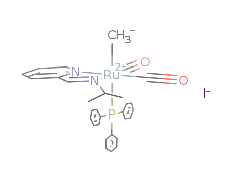 Ru(CH<sub>3</sub>)(CO)2[C<sub>5</sub>H<sub>4</sub>NCHNCH(CH<sub>3</sub>)2][P(C<sub>6</sub>H<sub>5</sub>)3]<sup>(1+)</sup>*I<sup>(1-)</sup>=[Ru(CH<sub>3</sub>)(CO)2(C<sub>5</sub>H<sub>4</sub>NCHNCH(CH<sub>3</sub>)2)(P(C<sub>6</sub>H<sub>5</sub>)3)]I