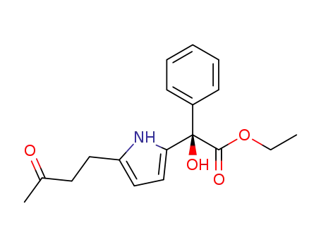 ethyl 2-hydroxy-2-(5-(3-oxobutyl)-1H-pyrrol-2-yl)-2-phenylacetate
