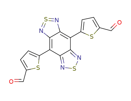 Molecular Structure of 1292303-62-8 (4,8-di(5-carbaldehydethiophene-2-yl)benzo[1,2-c:4,5-c']bis[1,2,5]thiadiazole)