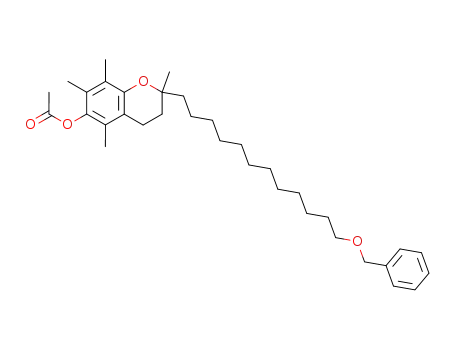 Molecular Structure of 918876-29-6 (2H-1-Benzopyran-6-ol,
3,4-dihydro-2,5,7,8-tetramethyl-2-[12-(phenylmethoxy)dodecyl]-,
6-acetate)