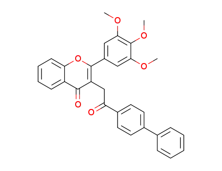 3-(2-(biphenyl-4-yl)-2-oxoethyl)-2-(3,4,5-trimethoxyphenyl)-4H-chromen-4-one