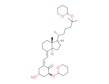 Molecular Structure of 1307302-43-7 (1α,25-di-tetrahydropyranyloxy-5Z-vitamin D3)
