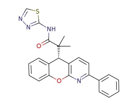 (5S)-2-phenyl-α,α-dimethyl-N-(1,3,4-thiadiazol-2-yl)-5H-[1]benzopyrano[2,3-b]pyridin-5-acetamide