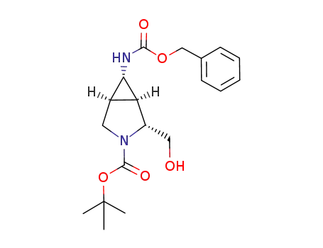Molecular Structure of 916763-94-5 ((2R,1'S,3S,4S)-Nα-Boc-3,4-(Z-aminomethano)prolinol)
