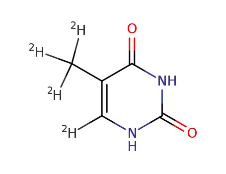 Molecular Structure of 156054-85-2 (THYMINE-METHYL-D3-6-D)