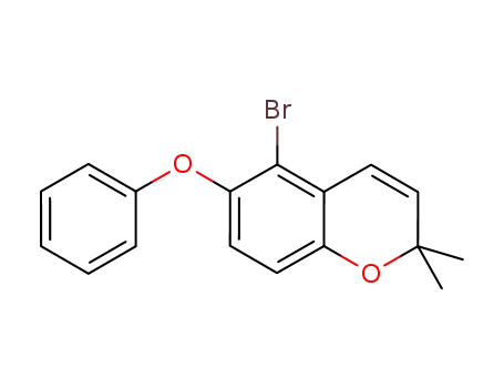 Molecular Structure of 945683-43-2 (5-bromo-2,2-dimethyl-6-phenoxy-2H-chromene)