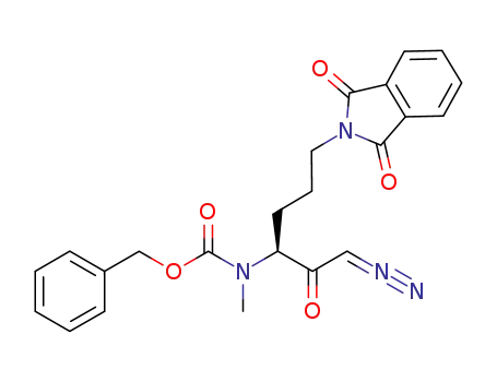 Carbamic acid,
N-[(1S)-1-(2-diazoacetyl)-4-(1,3-dihydro-1,3-dioxo-2H-isoindol-2-yl)but
yl]-N-methyl-, phenylmethyl ester