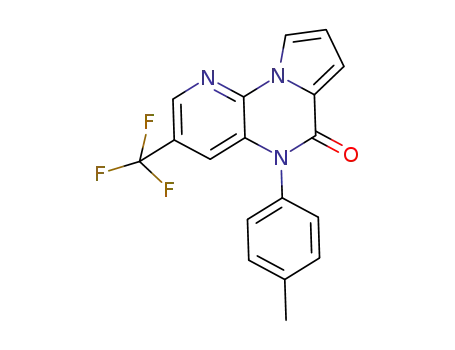 Molecular Structure of 1344146-20-8 (5-(p-tolyl)-3-(trifluoromethyl)pyrido[3,2-e]pyrrolo[1,2-a]pyrazin-6(5H)-one)