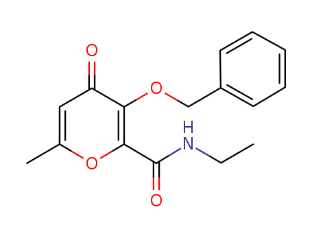 3-benzyloxy-6-methylpyran-4(1H)-one-2-carboxy-(N-ethyl)amide