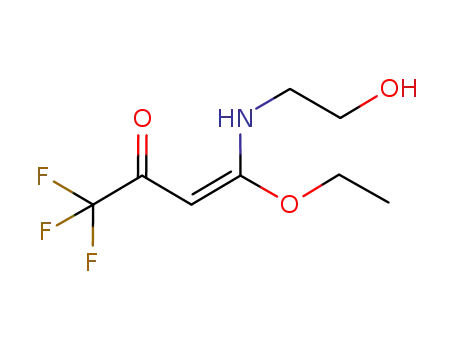 Molecular Structure of 898539-88-3 (3-Buten-2-one, 4-ethoxy-1,1,1-trifluoro-4-[(2-hydroxyethyl)amino]-, (3E)-)