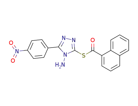 S-(5-(4-nitrophenyl)-4-amino-1,2,4-triazole-3-yl) naphthalene-1-carbothioate