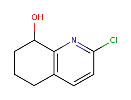 Molecular Structure of 130861-73-3 (2-Chloro-5,6,7,8-tetrahydro-8-quinolinol)