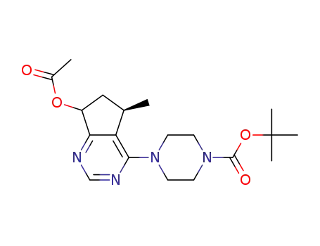 tert-butyl 4-((5R)-7-hydroxy-5-methyl-6,7-dihydro-5H-cyclopenta[d]pyrimidin-4-yl)-piperazine-1-carboxylate