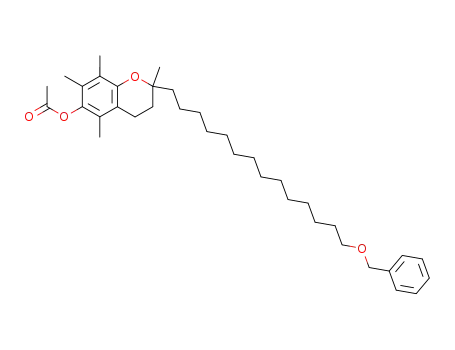 Molecular Structure of 918876-31-0 (2H-1-Benzopyran-6-ol,
3,4-dihydro-2,5,7,8-tetramethyl-2-[14-(phenylmethoxy)tetradecyl]-,
6-acetate)