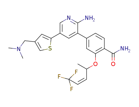 (+/-)-(Z)-4-(2-amino-5-(4-((dimethylamino)methyl)thiophen-2-yl)pyridin-3-yl)-2-((5,5,5-trifluoropent-3-en-2-yl)oxy)benzamide