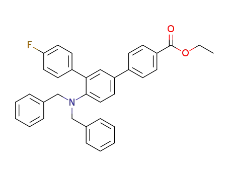 4'-dibenzylamino-4''-fluoro-[1,1';3',1'']terphenyl-4-carboxylic acid ethyl ester