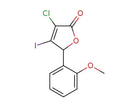 3-chloro-4-iodo-5-(2-methoxyphenyl)furan-2(5H)-one