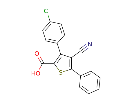 3-(4-chlorophenyl)-4-cyano-5-phenylthiophene-2-carboxylic acid