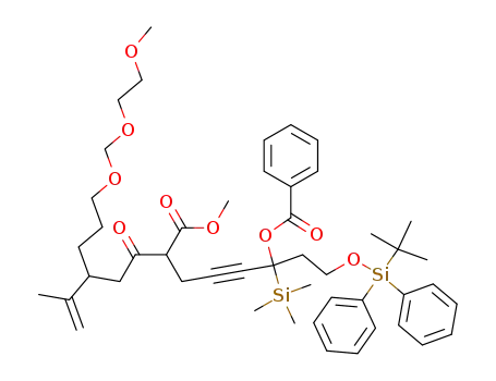 benzoic acid 1-[2-(tert-butyldiphenylsilanyloxy)ethyl]-5-methoxycarbonyl-8-[3-(2-methoxyethoxymethoxy)propyl]-9-methyl-6-oxo-1-(trimethylsilanyl)dec-9-en-2-ynyl ester