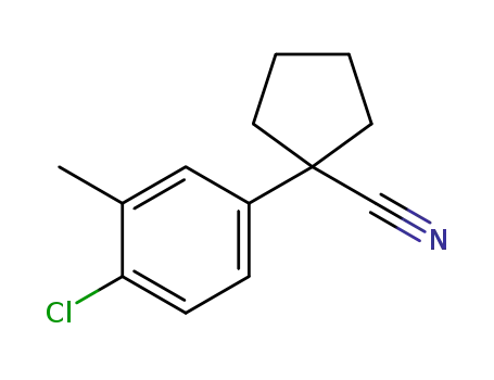 Molecular Structure of 1309660-37-4 (1-(4-chloro-3-methylphenyl)cyclopentanecarbonitrile)