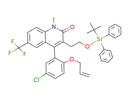 4-(2-(allyloxy)-5-chlorophenyl)-3-(2-(tert-butyldiphenylsilyloxy)ethyl)-1-methyl-6-(trifluoromethyl)quinolin-2(1H)-one