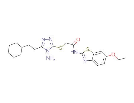 4-amino-5-(2-cyclohexylethyl)-3-[N-(6-ethoxylbenzothiazole-2-yl)acetamido]thio-4H-1,2,4-triazole