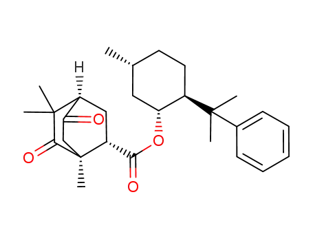 Molecular Structure of 946149-26-4 ((2S,1R,5R)-5-methyl-2-(1-methyl-1-phenylethyl)cyclohexyl (1S,2S)-1,5,5-trimethyl-6,8-dioxobicyclo[2.2.2]octane-2-carboxylate)