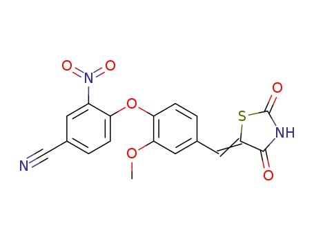 4-[4-(2,4-dioxothiazolidin-5-ylidenemethyl)-2-methoxyphenoxy]-3-nitrobenzonitrile
