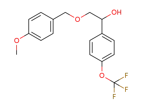 Molecular Structure of 1321963-96-5 (2-(4-methoxybenzyloxy)-1-(4-trifluoromethoxyphenyl)-ethanol)