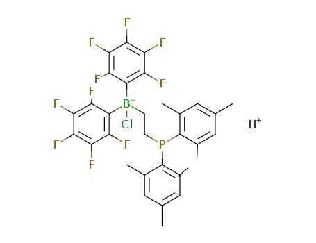 Mes<sub>2</sub>HPCH<sub>2</sub>CH<sub>2</sub>BCl(C<sub>6</sub>F<sub>5</sub>)2