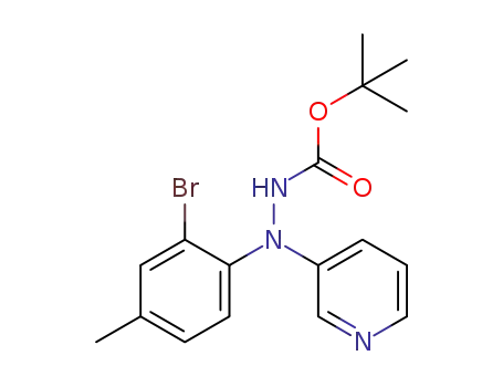 N-tert-butoxycarbonyl-N'-(2-bromo-4-methylphenyl)-N'-(pyridin-3-yl)hydrazine