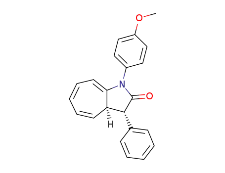 Molecular Structure of 62515-89-3 (Cyclohepta[b]pyrrol-2(1H)-one,
3,3a-dihydro-1-(4-methoxyphenyl)-3-phenyl-, cis-)