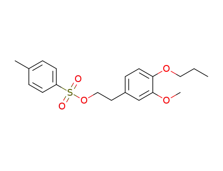 Molecular Structure of 1335128-11-4 (2-(3-methoxy-4-propoxyphenyl)ethyl tosylate)