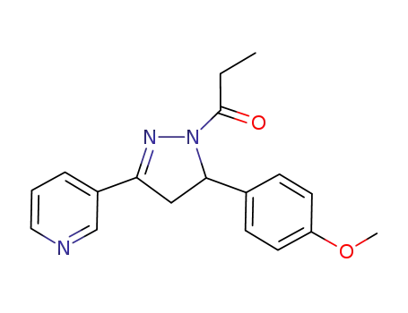 2-ethylcarbonyl-3-(p-methoxyphenyl)-3,4-dihydro-5-(3-pyridyl)pyrazole