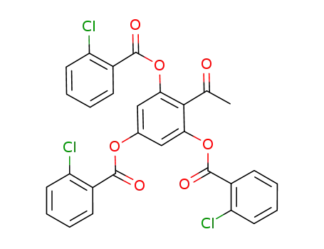 Molecular Structure of 920006-70-8 (2',4',6'-tris(2-chlorobenzoyloxy)acetophenone)