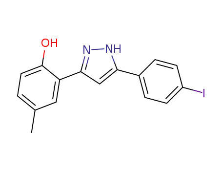 4-methyl-2-(5-(4-iodophenyl)-1H-pyrazol-3-yl)phenol