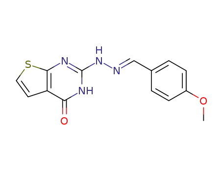 (E)-2-(2-(4-methoxybenzylidene)hydrazinyl)thieno[2,3-d]pyrimidin-4(3H)-one