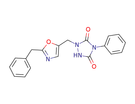 1-((2-benzyloxazol-5-yl)methyl)-4-phenyl-1,2,4-triazolidine-3,5-dione