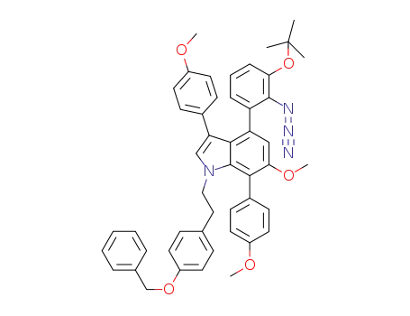 1-(4-(benzyloxy)phenethyl)-4-(3-tert-butoxy-2-azidophenyl)-6-methoxy-3,7-bis(4-methoxyphenyl)-1H-indole