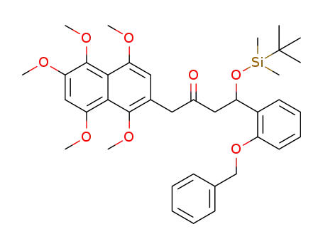 4-(2-benzyloxy-phenyl)-4-(tert-butyldimethylsilanyloxy)-1-(1,4,5,6,8-pentamethoxy-naphthalen-2-yl)-butan-2-one