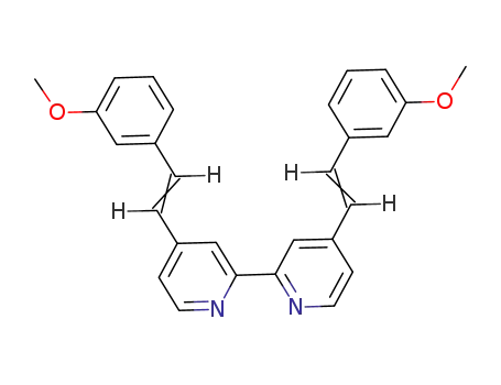 Molecular Structure of 349545-75-1 (4,4'-Bis[2-(3-methoxyphenyl)ethenyl]-2,2'-bipyridine)