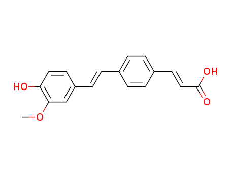 (2E)-3-{4-[(E)-2-(4-hydroxy-3-methoxyphenyl)ethenyl]phenyl}prop-2-enoic acid