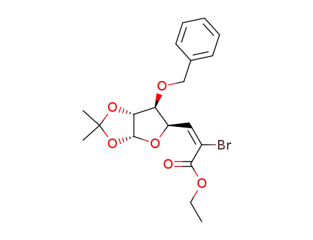 (E)-3-((3aR,5R,6S,6aR)-6-Benzyloxy-2,2-dimethyl-tetrahydro-furo[2,3-d][1,3]dioxol-5-yl)-2-bromo-acrylic acid ethyl ester
